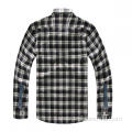 Long Sleeves Classic Black White Checkered Men's Shirt